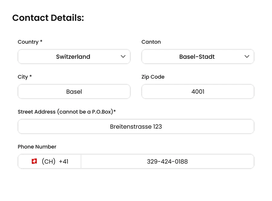 Entering contact and residency details in Sprintax Dividends