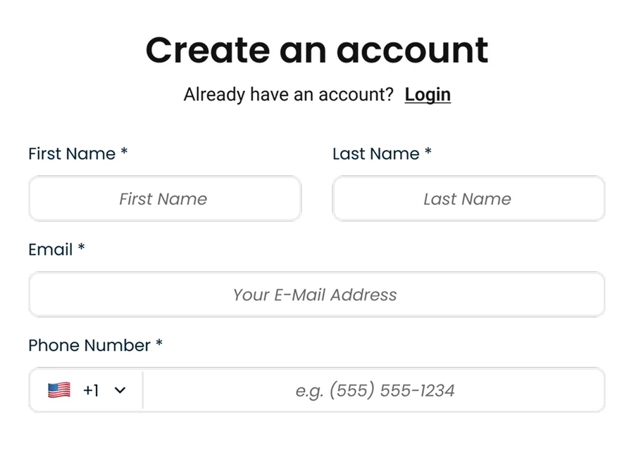 Creating a Sprintax Forms account