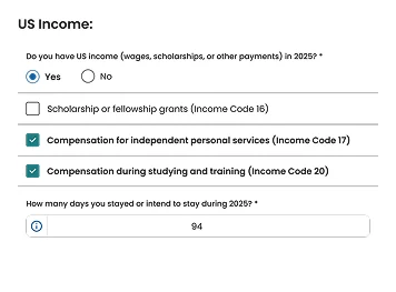 Entering residency, visa and employment details